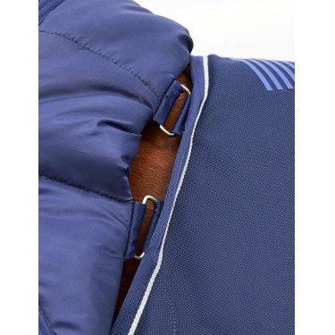 Coperta Weatherbeeta ComFiTec Ultra Turnout 220 g con collo staccabile Marina Blu marino