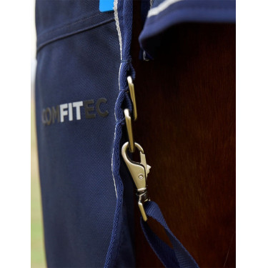 Coperta Weatherbeeta ComFiTec Ultra Turnout 220 g con collo staccabile Marina Blu marino