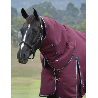 Copricollo Weatherbeeta ComFiTec Essential Turnout 220 g Borgogna / blu navy Copricollo Weatherbeeta ComFiTec Essential Turnout 220 g Borgogna / blu navy