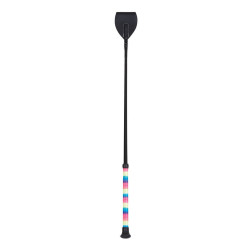 Frusta Dublin con manico arcobaleno Nero