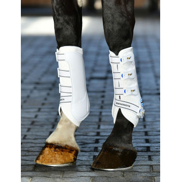 Ghette da dressage WeatherBeeta con guscio rigido Tough-Tec Bianco Ghette da dressage WeatherBeeta con guscio rigido Tough-Tec Bianco