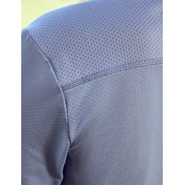 Top da equitazione Dublin traspirante a maniche lunghe per bambini Nebbia blu Top da equitazione Dublin traspirante a maniche lunghe per bambini Nebbia blu