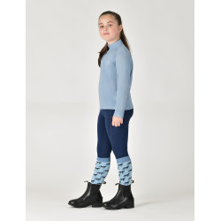 Top da equitazione Dublin traspirante a maniche lunghe per bambini Nebbia blu Top da equitazione Dublin traspirante a maniche lunghe per bambini Nebbia blu