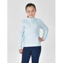 Top da equitazione Dublin traspirante a maniche lunghe per bambini Azzurro cielo Blu Top da equitazione Dublin traspirante a maniche lunghe per bambini Azzurro cielo Blu