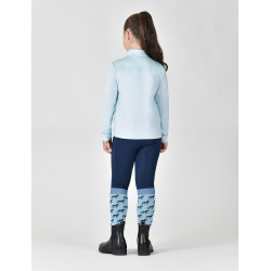 Top da equitazione Dublin traspirante a maniche lunghe per bambini Azzurro cielo Blu Top da equitazione Dublin traspirante a maniche lunghe per bambini Azzurro cielo Blu