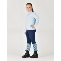 Top da equitazione Dublin traspirante a maniche lunghe per bambini Nebbia blu Top da equitazione Dublin traspirante a maniche lunghe per bambini Nebbia blu