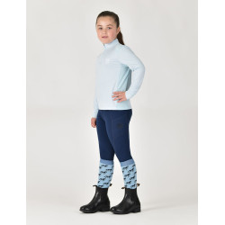 Top da equitazione Dublin traspirante a maniche lunghe per bambini Azzurro cielo Blu Top da equitazione Dublin traspirante a maniche lunghe per bambini Azzurro cielo Blu