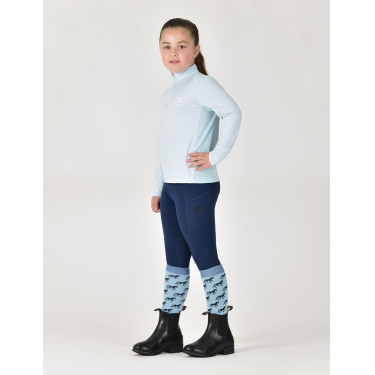 Top da equitazione Dublin traspirante a maniche lunghe per bambini Azzurro cielo Blu Top da equitazione Dublin traspirante a maniche lunghe per bambini Azzurro cielo Blu