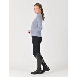 Top prestazionale Weatherbeeta a maniche lunghe in bambù da donna Pietra blu