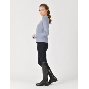 Top prestazionale Weatherbeeta a maniche lunghe in bambù da donna Pietra blu