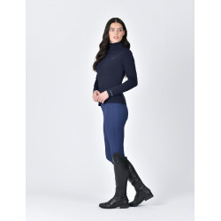 Top Weatherbeeta a maniche lunghe 1/2 zip da donna Copper Marina Blu marino