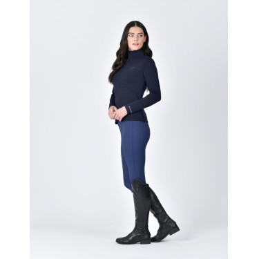 Top Weatherbeeta a maniche lunghe 1/2 zip da donna Copper Marina Blu marino