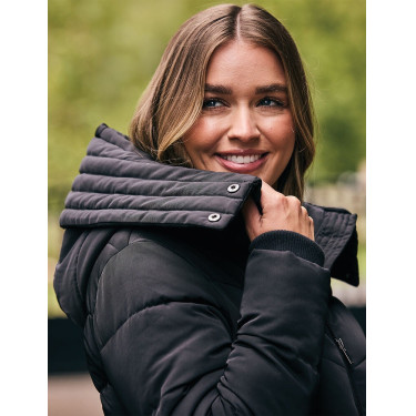 Cappotto lungo Dublin con cintura da donna Nero Cappotto lungo Dublin con cintura da donna Nero