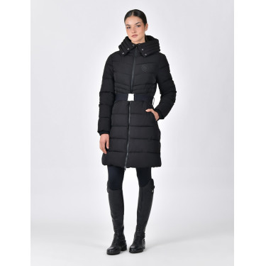 Cappotto lungo Dublin con cintura da donna Nero Cappotto lungo Dublin con cintura da donna Nero