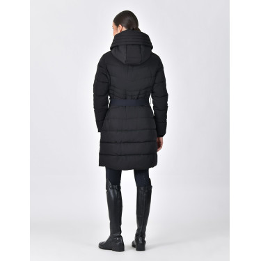 Cappotto lungo Dublin con cintura da donna Nero Cappotto lungo Dublin con cintura da donna Nero