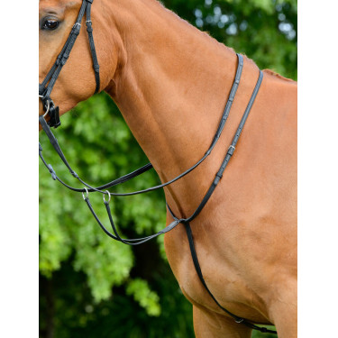 Martingala Collegiate ComFiTec Opulux con piastra a rulli Nero Martingala Collegiate ComFiTec Opulux con piastra a rulli Nero