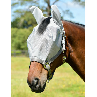 Maschera anti-mosche con capezzina Weatherbeeta ComFiTec Hexi Shield Dual Argento Maschera anti-mosche con capezzina Weatherbeeta ComFiTec Hexi Shield Dual Argento
