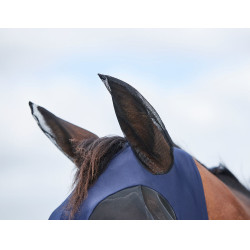 Maschera anti-mosche Weatherbeeta ComFiTec Luxe Bug Eye Saver con protezione per orecchie e naso Blu navy / nero