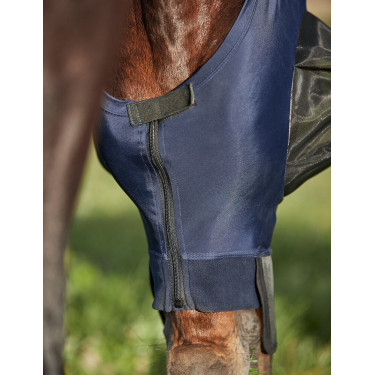 Maschera anti-mosche Weatherbeeta ComFiTec Luxe Bug Eye Saver con protezione per orecchie e naso Blu navy / nero Maschera anti-mosche Weatherbeeta ComFiTec Luxe Bug Eye Saver con protezione per orecchie e naso Blu navy / nero