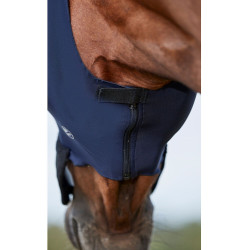 Maschera anti-mosche Weatherbeeta ComFiTec Luxe Bug Eye Saver con protezione per orecchie e naso Blu navy / nero