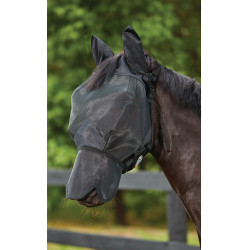 Maschera antimosche Weatherbeeta Deluxe con protezioni per orecchie e naso Nero