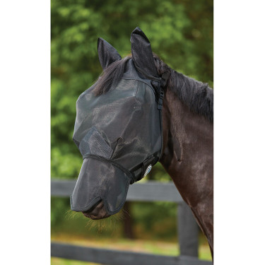 Maschera antimosche Weatherbeeta Deluxe con protezioni per orecchie e naso Nero Maschera antimosche Weatherbeeta Deluxe con protezioni per orecchie e naso Nero