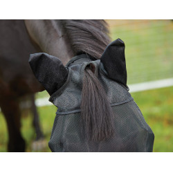 Maschera antimosche Weatherbeeta Deluxe con protezioni per orecchie e naso Nero