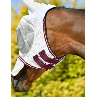 Maschera antimosche Weatherbeeta Hybrid Seasons Bianco / bordeaux Maschera antimosche Weatherbeeta Hybrid Seasons Bianco / bordeaux