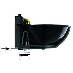 Abbeveratoio riscaldato smaltato a tubo H10 Kerbl 24 V Abbeveratoio riscaldato smaltato a tubo H10 Kerbl 24 V