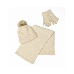 Set sciarpa e berretto Dublin Beige melange
