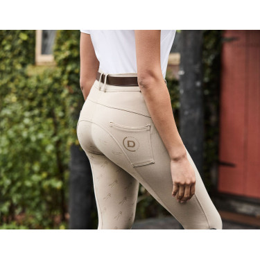 Pantaloni da equitazione da donna Dublin Cammy Comfort Twill Biscotto Pantaloni da equitazione da donna Dublin Cammy Comfort Twill Biscotto