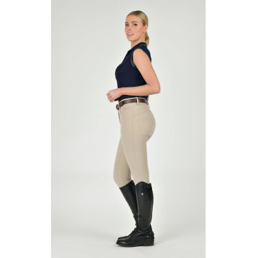 Pantaloni da equitazione da donna Dublin Cammy Comfort Twill Biscotto Pantaloni da equitazione da donna Dublin Cammy Comfort Twill Biscotto
