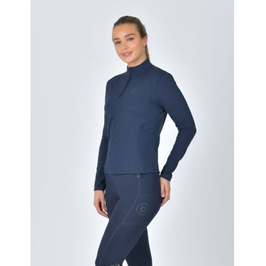 Polo da equitazione Dublin a maniche lunghe aderente e spazzolato da donna Marina Blu marino Polo da equitazione Dublin a maniche lunghe aderente e spazzolato da donna Marina Blu marino