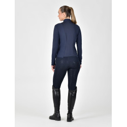Polo da equitazione Dublin a maniche lunghe aderente e spazzolato da donna Marina Blu marino Polo da equitazione Dublin a maniche lunghe aderente e spazzolato da donna Marina Blu marino