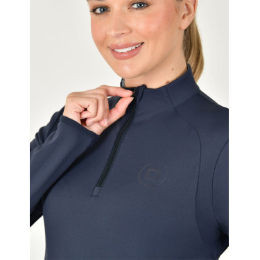 Polo da equitazione Dublin a maniche lunghe aderente e spazzolato da donna Marina Blu marino Polo da equitazione Dublin a maniche lunghe aderente e spazzolato da donna Marina Blu marino