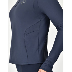 Polo da equitazione Dublin a maniche lunghe aderente e spazzolato da donna Marina Blu marino Polo da equitazione Dublin a maniche lunghe aderente e spazzolato da donna Marina Blu marino