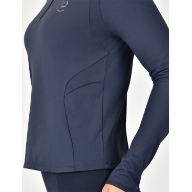 Polo da equitazione Dublin a maniche lunghe aderente e spazzolato da donna Marina Blu marino Polo da equitazione Dublin a maniche lunghe aderente e spazzolato da donna Marina Blu marino