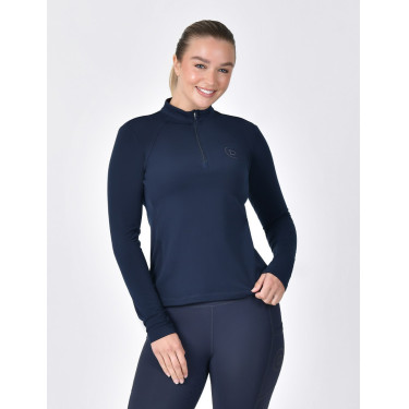 Polo da equitazione Dublin a maniche lunghe in tessuto spazzolato da donna Marina Blu marino Polo da equitazione Dublin a maniche lunghe in tessuto spazzolato da donna Marina Blu marino