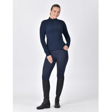 Polo da equitazione Dublin a maniche lunghe in tessuto spazzolato da donna Marina Blu marino Polo da equitazione Dublin a maniche lunghe in tessuto spazzolato da donna Marina Blu marino