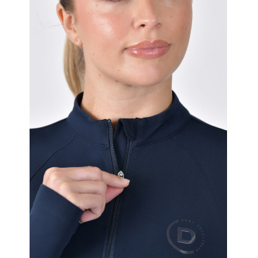 Polo da equitazione Dublin a maniche lunghe in tessuto spazzolato da donna Marina Blu marino Polo da equitazione Dublin a maniche lunghe in tessuto spazzolato da donna Marina Blu marino