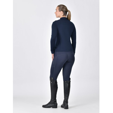 Polo da equitazione Dublin a maniche lunghe in tessuto spazzolato da donna Marina Blu marino Polo da equitazione Dublin a maniche lunghe in tessuto spazzolato da donna Marina Blu marino