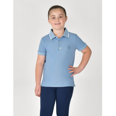 Polo a maniche corte in piqué di cotone per bambini Dublin Nebbia blu Polo a maniche corte in piqué di cotone per bambini Dublin Nebbia blu