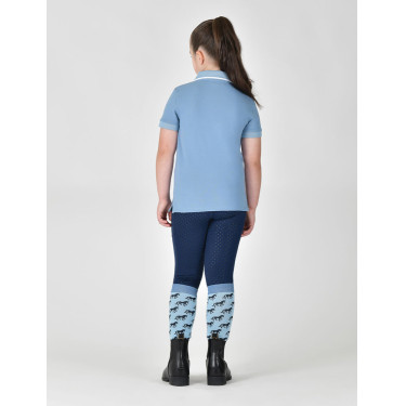 Polo a maniche corte in piqué di cotone per bambini Dublin Nebbia blu Polo a maniche corte in piqué di cotone per bambini Dublin Nebbia blu