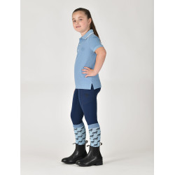 Polo a maniche corte in piqué di cotone per bambini Dublin Nebbia blu