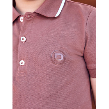Polo a maniche corte in piqué di cotone per bambini Dublin Rosa polverosa
