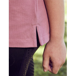 Polo a maniche corte in piqué di cotone per bambini Dublin Rosa polverosa