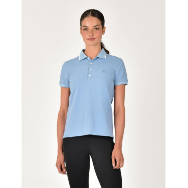Polo a maniche corte Dublin in cotone piqué da donna Nebbia blu Polo a maniche corte Dublin in cotone piqué da donna Nebbia blu