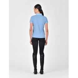 Polo a maniche corte Dublin in cotone piqué da donna Nebbia blu Polo a maniche corte Dublin in cotone piqué da donna Nebbia blu