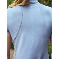 Polo a maniche corte Dublin traspirante con zip a 1/4 da donna Nebbia blu Polo a maniche corte Dublin traspirante con zip a 1/4 da donna Nebbia blu