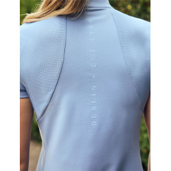Polo a maniche corte Dublin traspirante con zip a 1/4 da donna Nebbia blu Polo a maniche corte Dublin traspirante con zip a 1/4 da donna Nebbia blu